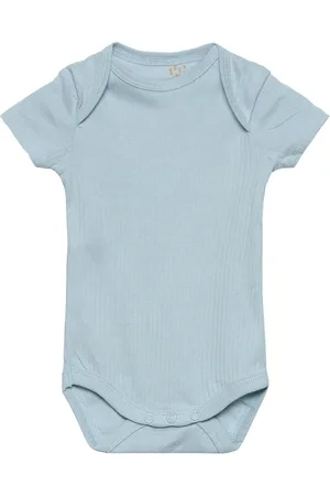 Copenhagen Colors Rib Jersey Short Sleeve Body Bodies Short-sleeved Blue