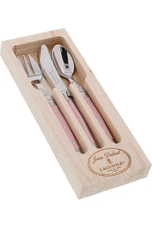 Jean Dubost Børnebestik 3 Stk Laguiole Home Tableware Cutlery Cutlery Set Pink