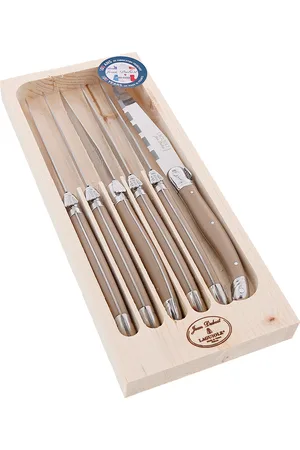 Jean Dubost Laguiole Knivsæt Home Tableware Cutlery Knives Brown