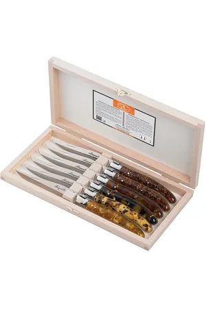 Jean Dubost Knivsæt Laguiole Home Tableware Cutlery Knives Brown