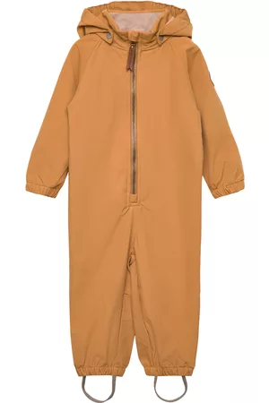 Mini A Ture Arno Softshell Suit Outerwear Coveralls Softshell Coveralls Ruskea