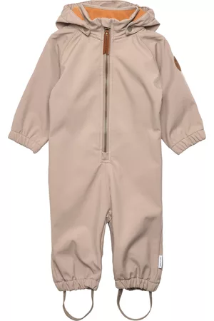 Mini A Ture Lapset Toppahaalarit - Arno Softshell Suit Outerwear Coveralls Softshell Coveralls Ruskea