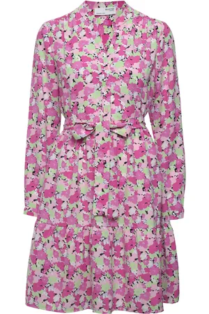 SELECTED Slfmivi Ls Short Aop Dress B Noos Lyhyt Mekko Pink