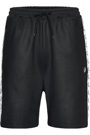 Fred Perry Taped Tricot Short Bottoms Shorts Sweat Shorts Black