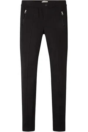 TOM TAILOR Zipper Leggings Bottoms Leggings Black