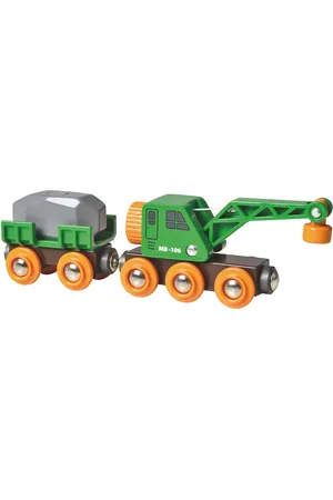 Brio 33698 Togvogn Med Kran Toys Toy Cars & Vehicles Toy Vehicles Construction Cars Multi/patterned