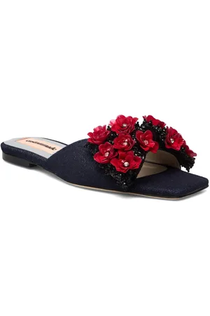 Custommade Mella Denim Matalapohjaiset Sandaalit Black