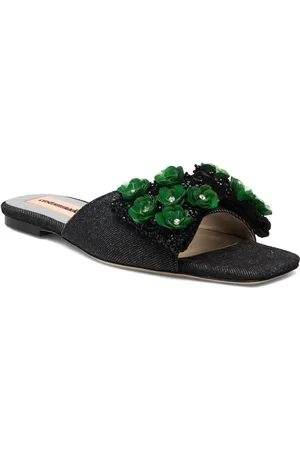 Custommade Mella Denim Matalapohjaiset Sandaalit Black