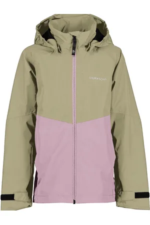 Didriksons Tera Girls Jkt 5 Outerwear Shell Clothing Shell Jacket Khaki Green