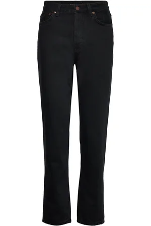 Nudie Jeans Breezy Britt Bottoms Jeans Straight-regular Black