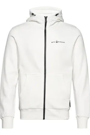 Sail Racing Bowman Logo Zip Hood Tops Sweat-shirts & Hoodies Hoodies Cream