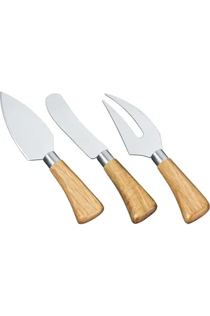 Cilio Osteknive, Sæt M. 3 Stk. Home Tableware Cutlery Cheese Knives Brown