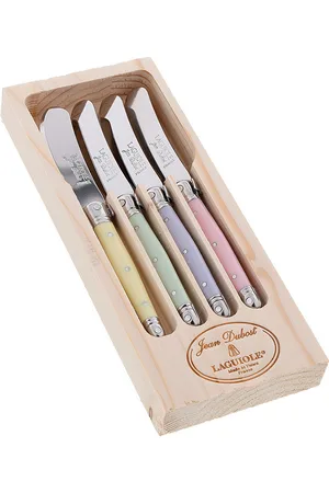 Jean Dubost Butter Knife 4 Pcs Laguiole Home Tableware Cutlery Butter Knives Pink