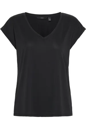 VERO MODA Vmfilli Ss V-Neck Tee Noos Tops T-shirts & Tops Short-sleeved Black