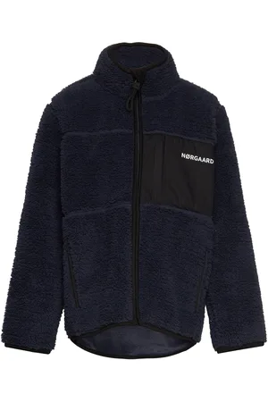 Mads Norgaard Teddy Fleece Jeffo Jacket Outerwear Fleece Outerwear Fleece Jackets Navy