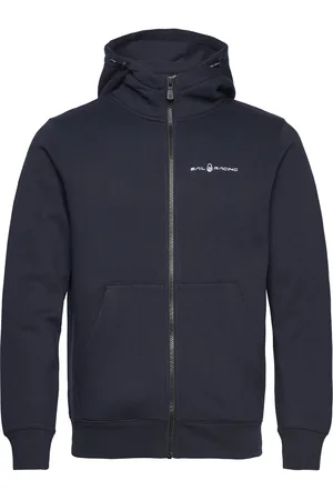 Sail Racing Bowman Logo Zip Hood Tops Sweat-shirts & Hoodies Hoodies Navy