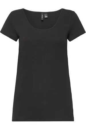 VERO MODA Vmmaxi My Soft Ss U-Neck Noos Tops T-shirts & Tops Short-sleeved Black