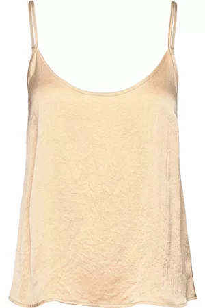 American Vintage Naiset Hihattomat - Widland T-shirts & Tops Sleeveless Beige