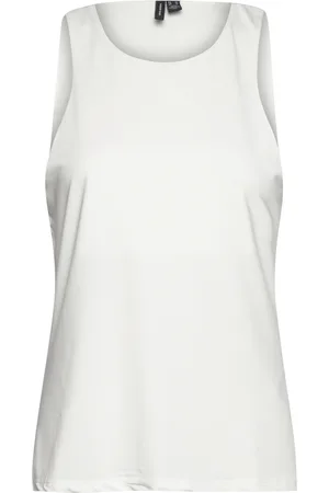 VERO MODA Vmbianca Sl Tank Top Noos Tops T-shirts & Tops Sleeveless White