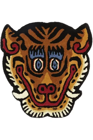 Bongusta Tiger Face Rug Home Textiles Rugs & Carpets Wool Rugs Multi/patterned