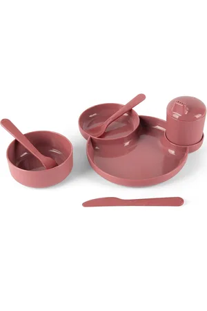 Dantoy Tiny Bio Dinner Giftset Home Meal Time Dinner Sets Pink