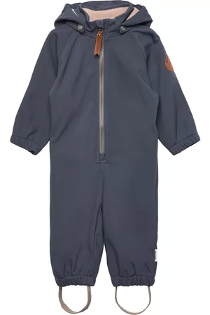 Mini A Ture Lapset Toppahaalarit - Arno Softshell Suit Outerwear Coveralls Softshell Coveralls Sininen
