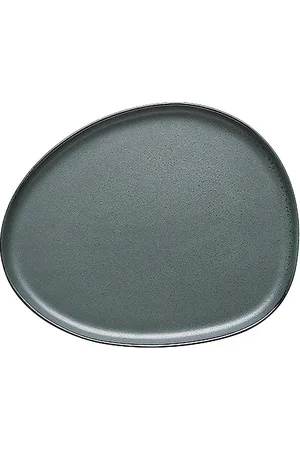 aida Raw Northern Green - Organic Frokost Tallerken 1 Stk 24X21 Cm Home Tableware Serving Dishes Serving Platters Green