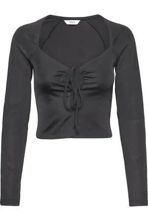 Envii Enmars Ls Tee 6921 Tops Crop Tops Long-sleeved Crop Tops Black