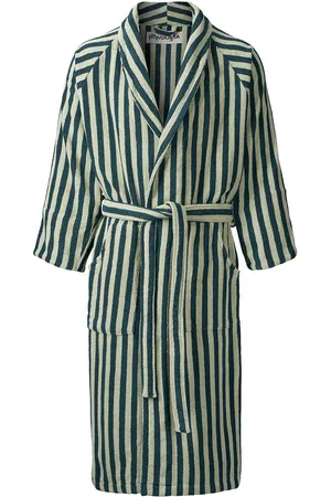 Bongusta Naram Bathrobe - Seafoam & Deep Teal Home Textiles Bathroom Textiles Robes Green