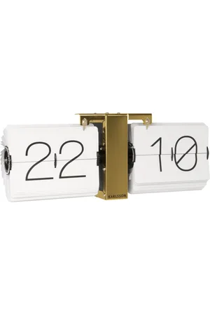 Karlsson Flip Clock No Case Home Decoration Watches Mantel & Table Clocks Gold