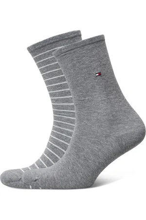Tommy Hilfiger Th Women Sock 2P Small Stripe Lingerie Socks Regular Socks Grey