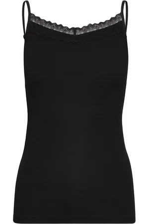 Femilet Basic Lace Caraco Tops T-shirts & Tops Sleeveless Black