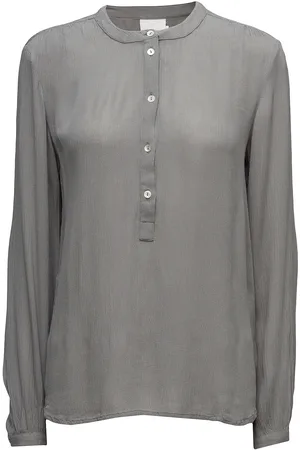 Kaffe Karla Amber Shirt Tops Blouses Long-sleeved Grey
