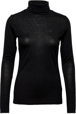 My Essential Wardrobe 01 The Rollneck Tops T-shirts & Tops Long-sleeved Black