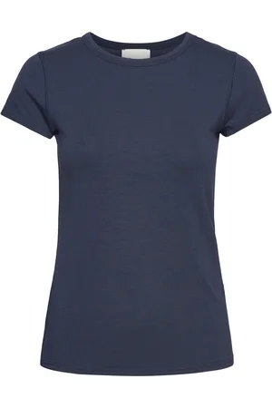 My Essential Wardrobe 16 The Modal Tee Tops T-shirts & Tops Short-sleeved Navy