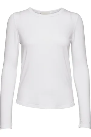 My Essential Wardrobe 18 The Modal Blouse Tops T-shirts & Tops Long-sleeved White