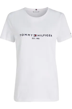Tommy Hilfiger Heritage Hilfiger C-Nk Reg Tee Tops T-shirts & Tops Short-sleeved White