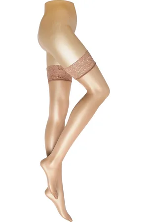 Lindex Stay Ups 15 Den The Shiny Lingerie Stay-ups Beige