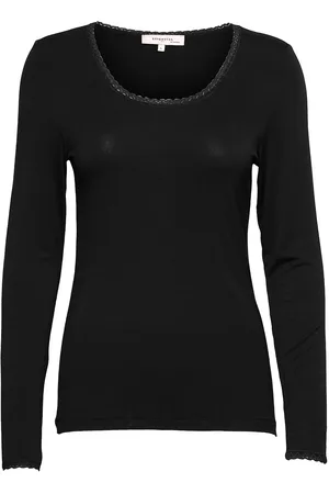 Noa Noa Almann T-Shirt Long Sleeve Tops T-shirts & Tops Long-sleeved Black