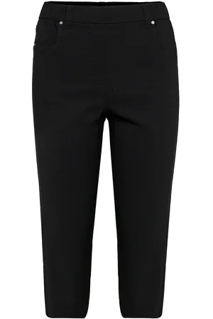 Brandtex Capri Pants Bottoms Trousers Capri Trousers Black