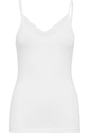 VERO MODA Vminge Lace Singlet Jrs Noos Tops T-shirts & Tops Sleeveless White