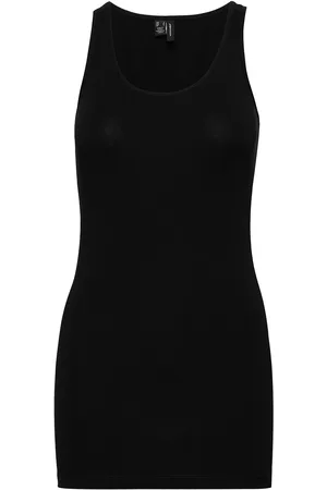 VERO MODA Vmmaxi My Soft Long Tank Top Noos Tops T-shirts & Tops Sleeveless Black