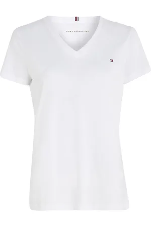 Tommy Hilfiger Heritage V-Neck Tee Tops T-shirts & Tops Short-sleeved White