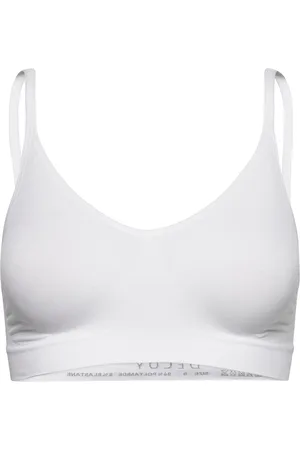 Decoy Bra Top W/Narrow Straps Lingerie Bras & Tops Soft Bras Tank Top Bras White