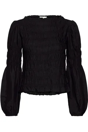 Cream Crhenva Blouse Tops Blouses Long-sleeved Black