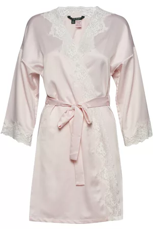 Ralph Lauren Lrl Signature Lace Kimono Robe 97 Cm Lingerie Kimonos Vaaleanpunainen