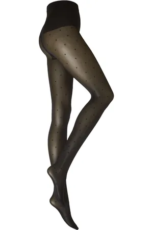 Swedish Stockings Doris Dots Tights 40D Designers Pantyhose & Leggings Black