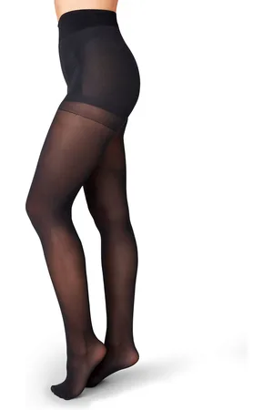 Swedish Stockings Anna Control Top Tights 40D Designers Pantyhose & Leggings Black