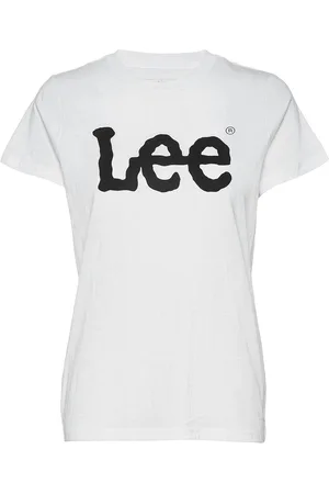Lee Logo Tee Tops T-shirts & Tops Short-sleeved White