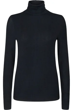 Numph Nubowie Rollneck Rib Tops T-shirts & Tops Long-sleeved Black